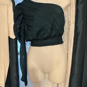 DO+BE green blouse with side zipper